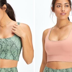 Fabletics Harlyn Midi Reversible Sports Bra Snake Print – XS (Sold Out)